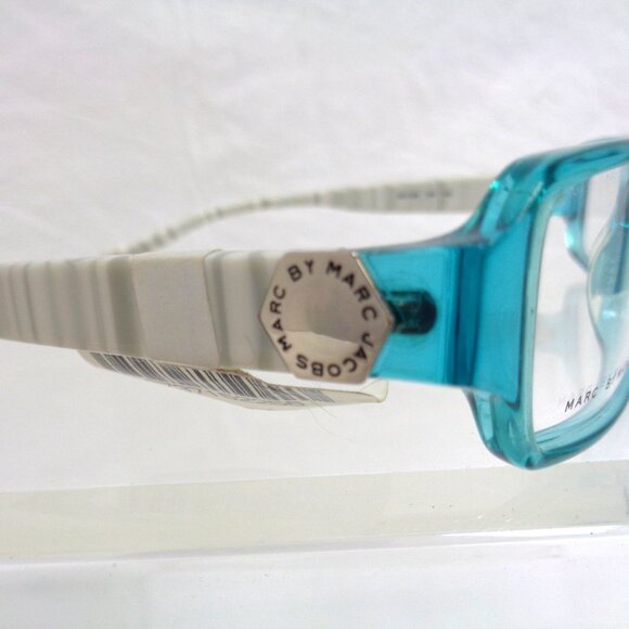 MARC BY MARC JACOBS eyeglasses Rectangle Turquoise Gray & White NWT - Picture 2 of 9